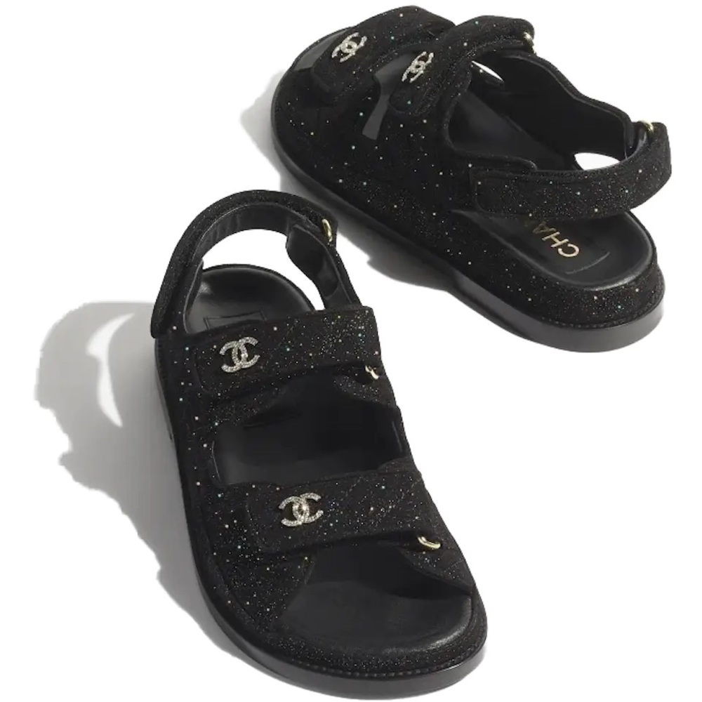 2023 Chanel sparkle Dad Sandals